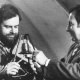 Michael Bauer, Deutscher Kleinkunstpreis 1977, unterhaus Mainz, überreicht von OB Jockel Fuchs.